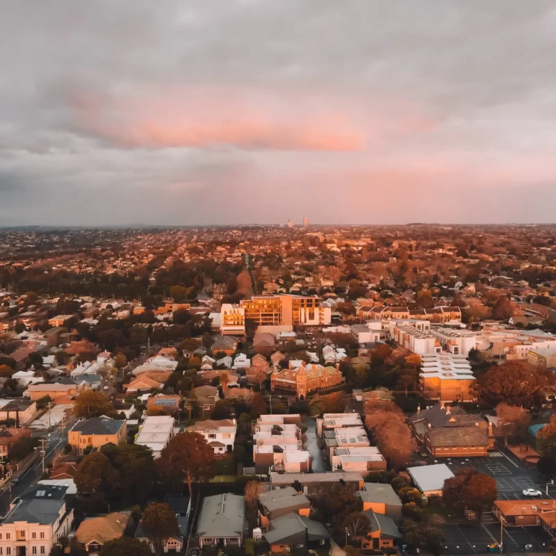 Aerial view of Mitcham, Melbourne