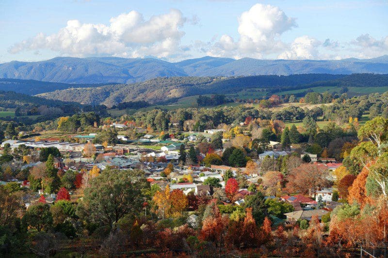 view of a small country town