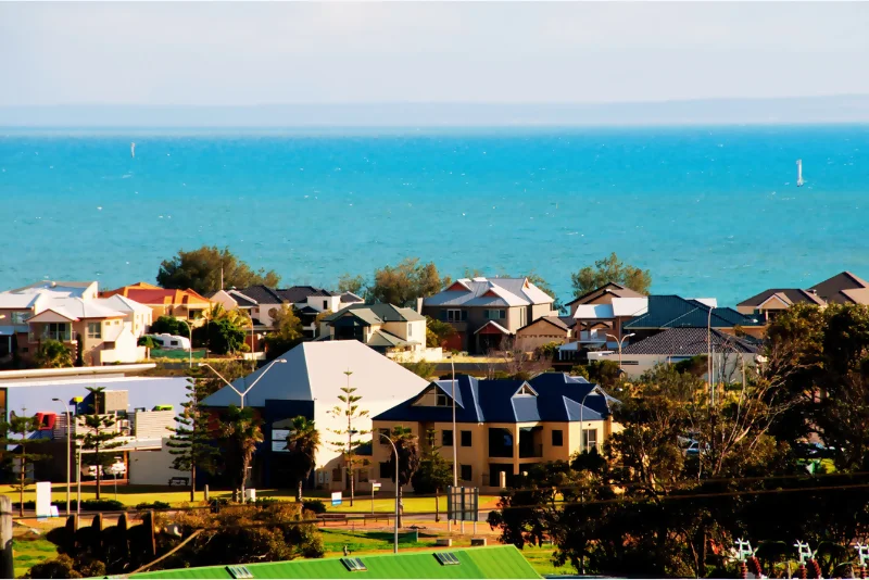 Double-storey houses by the beach in Geraldton