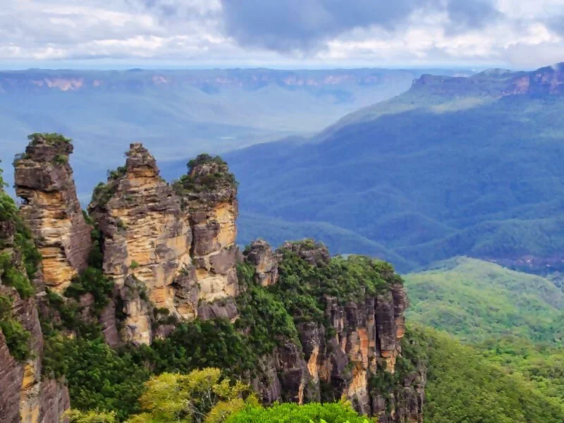 The three sisters in the blue mountains of NSW