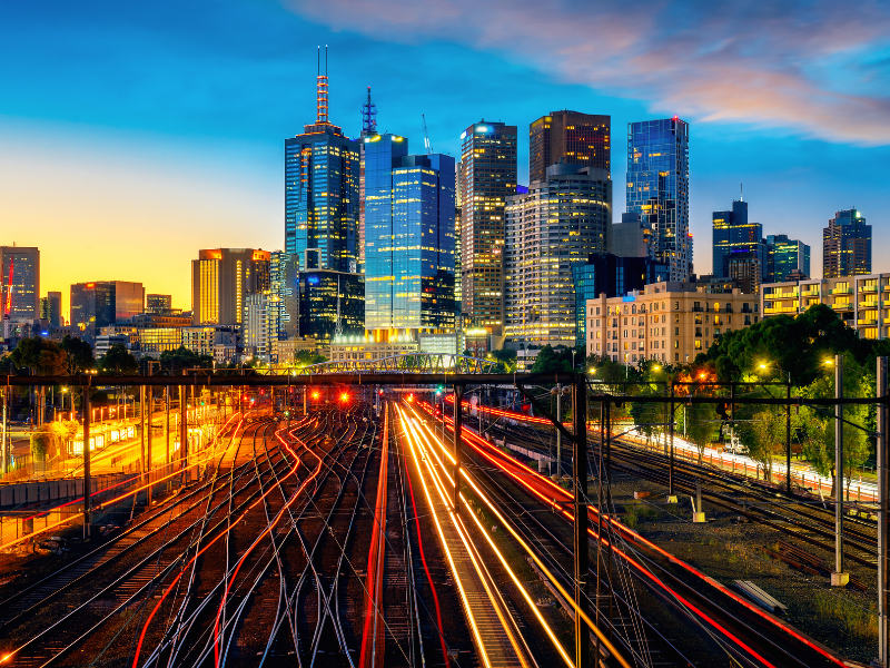 View of Melbourne at night - Provider Number Applications