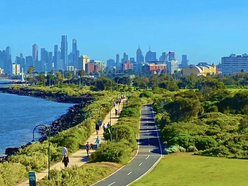 Expedited Specialist Pathway - path with Melbourne CBD in the background